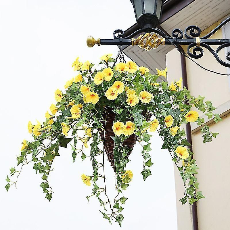 Artificial Petunia Hanging Basket for Indoor and Outdoor Decoration