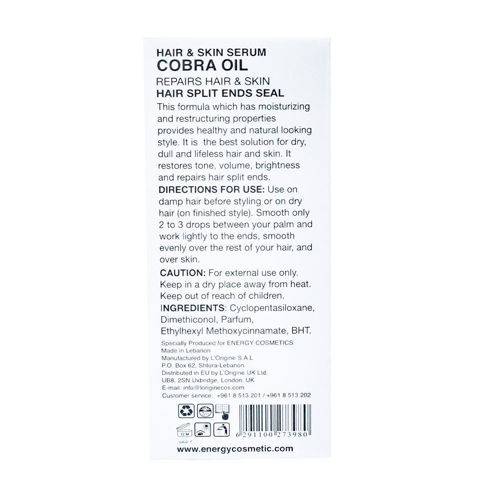 Energy Cosmetics Hair Cobra Oil, 30ml