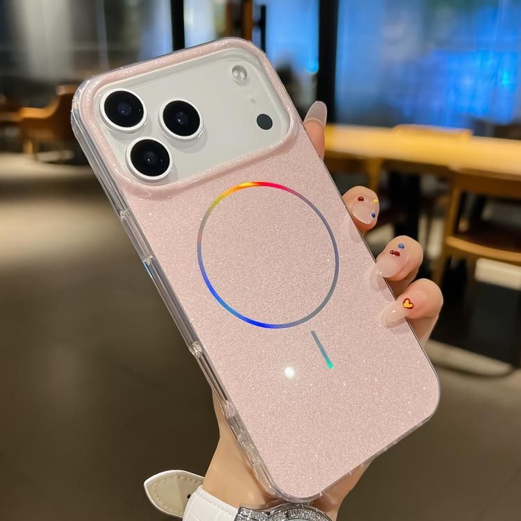 For iPhone 18 Pro Max / iPhone 17 Pro Max Glitter Powder Plating MagSafe IMD Full Coverage Phone Case