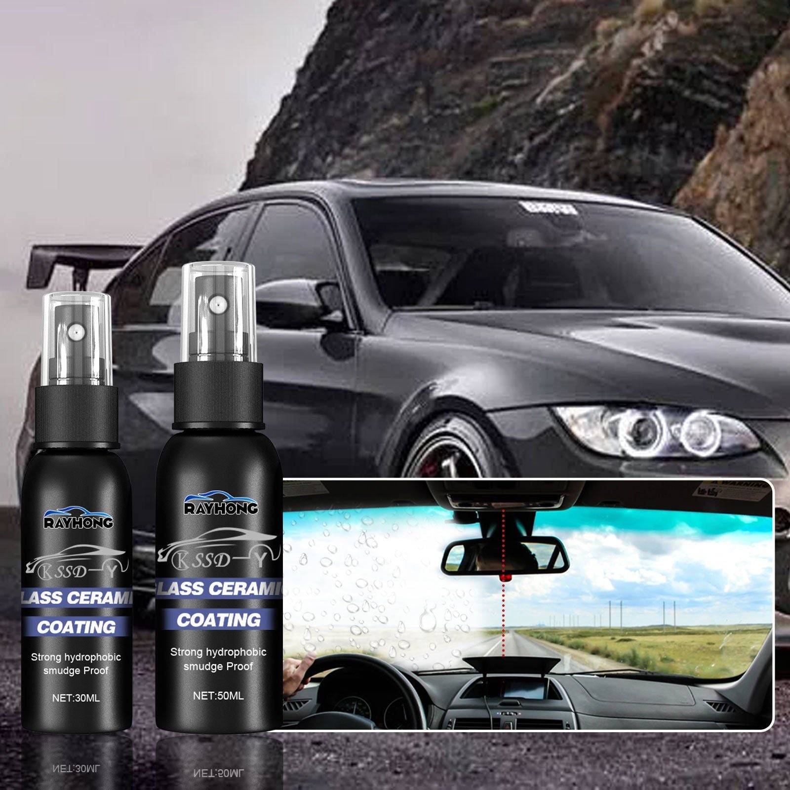 Boost Visibility with Car Windshield Repellent, Water & Fog Resistant, Easy Application ,50ml