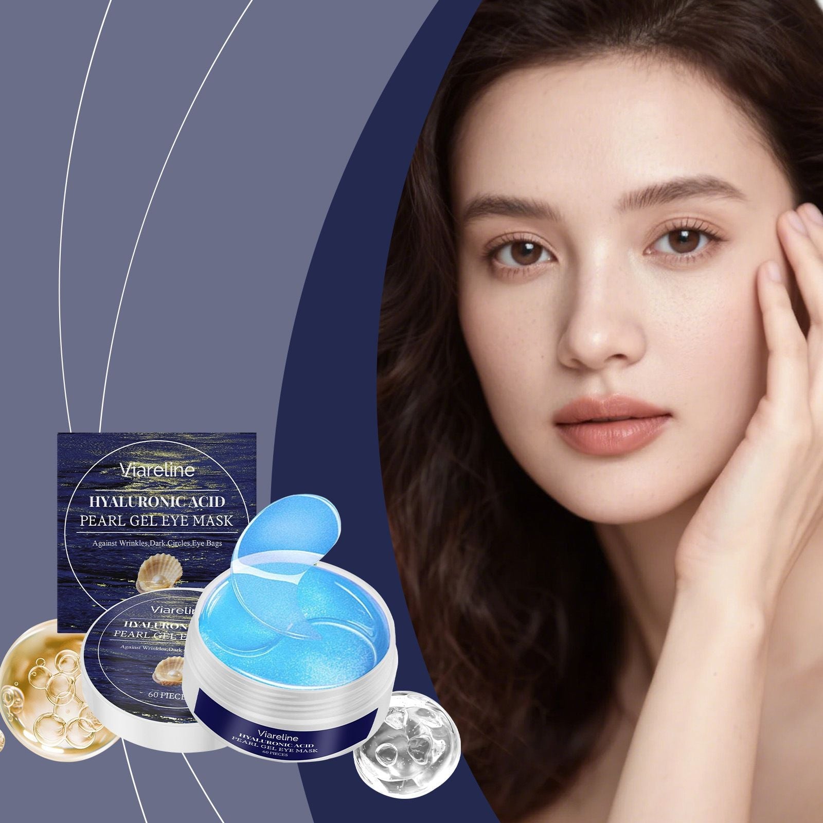 Hyaluronic Acid Under Eye Patches Hydrating Gel 60pcs