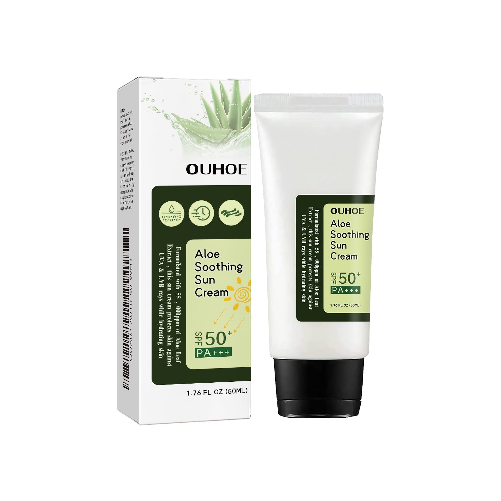 Aloe Vera Hydration Protection Cream, UV Shield, Moisturizing Sunblock ,50ml