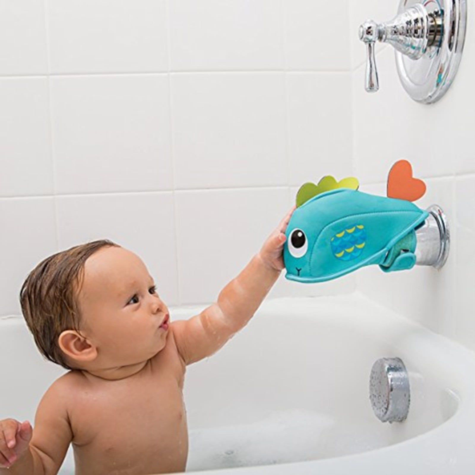 Bath Spout Cover Bathtub Faucet Protector Fish-Shaped Faucet Bath Accessory for Baby