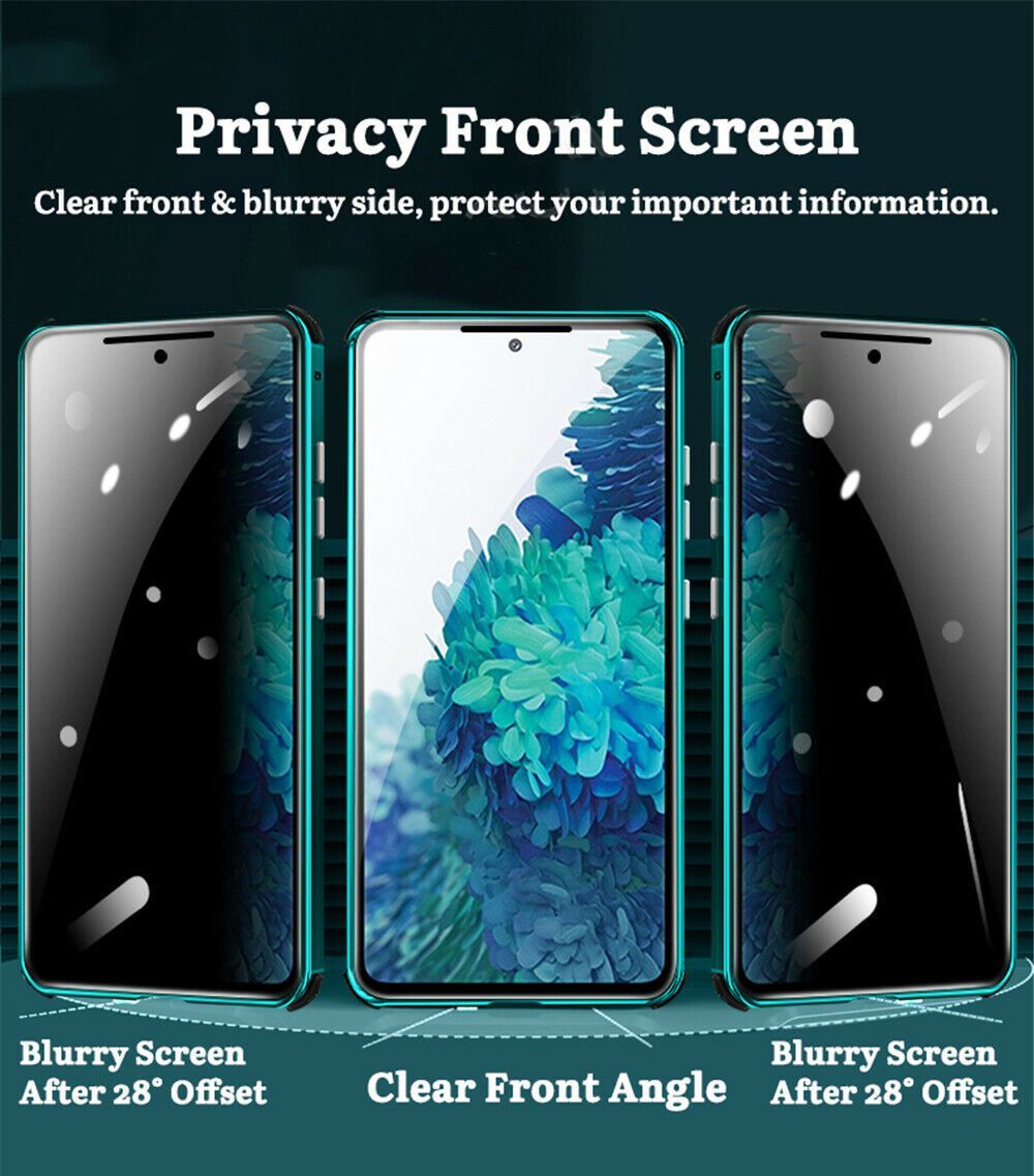 Anti Peep Phone Case Shockproof Magnetic Cover For Samsung Galaxy S22 Ultra