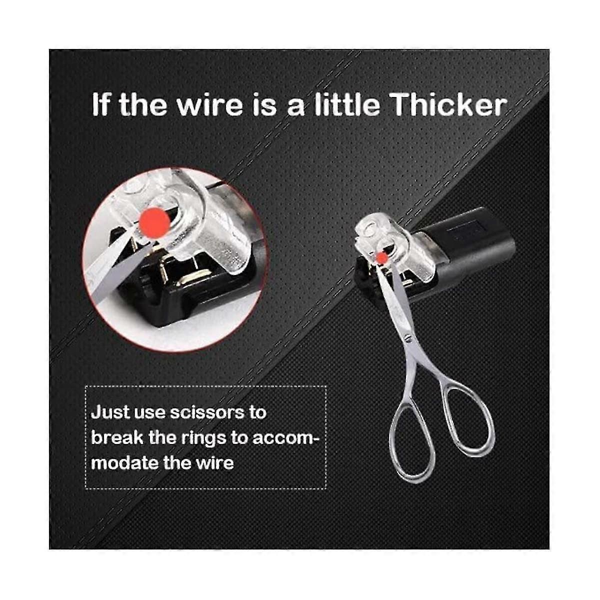 50pcs Double-wire Plug-in Connector With Locking Buckle,pluggable Connectors 2 Pin 2 Way Universal