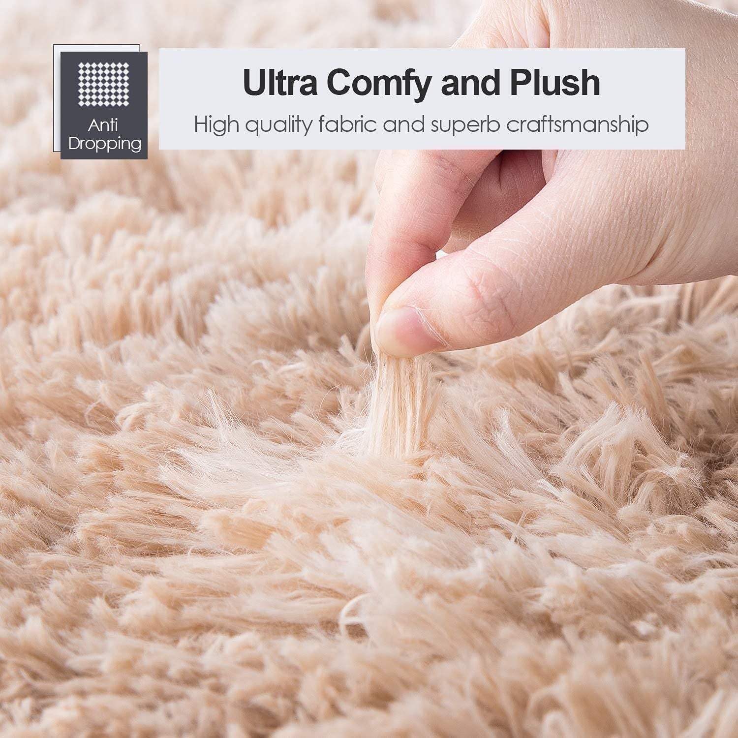 AIESY®  Micro-Poly Shaggy Soft Touch Anti-Skid Door Mat for Home