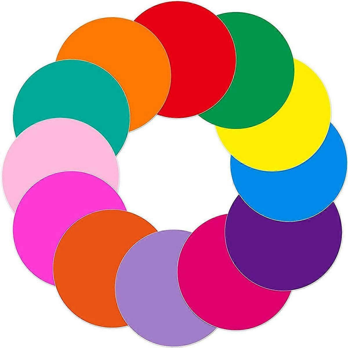 12Pcs Dry Erase Vinyl Circle Stickers Set for Classroom Desks