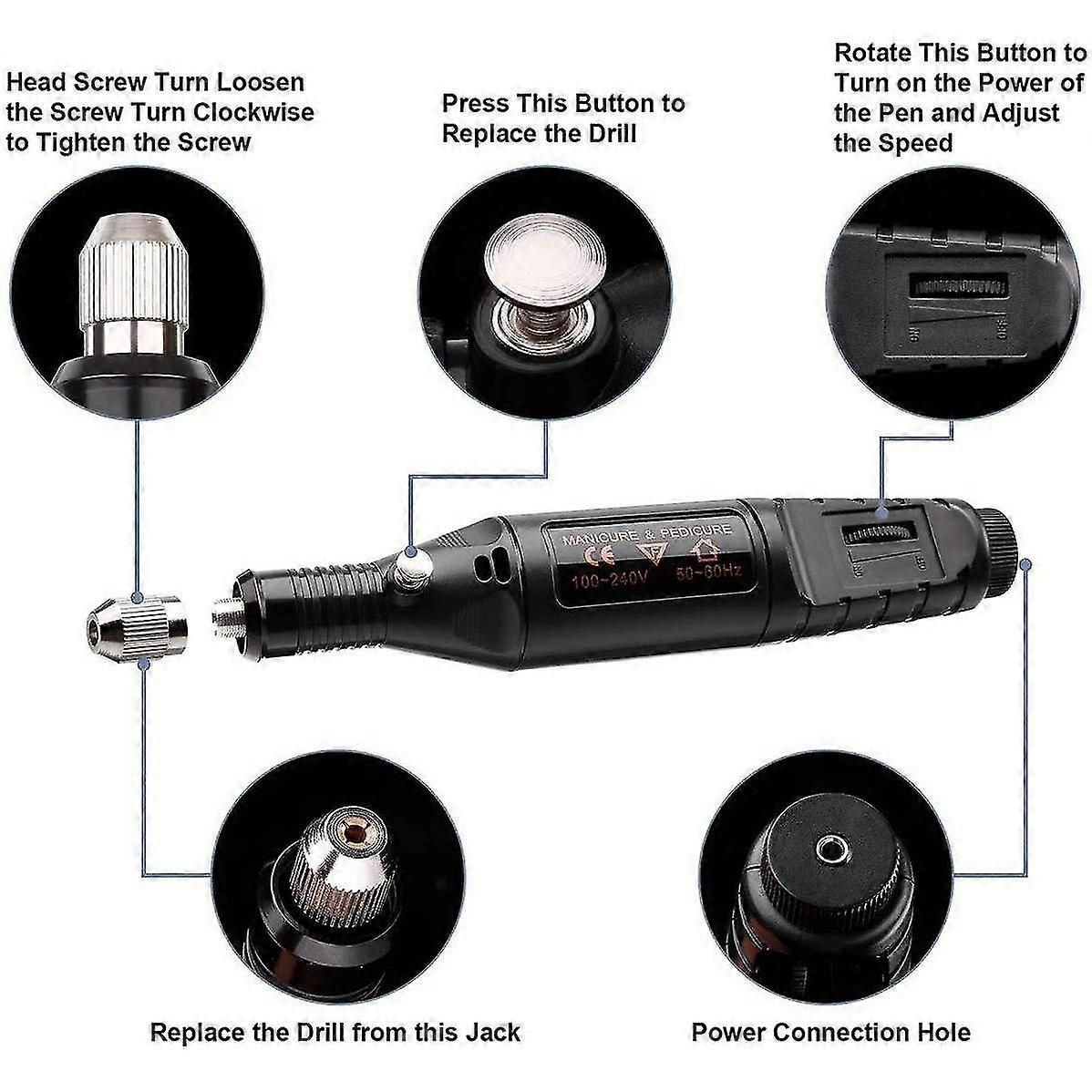 Electric Engraving Pen Tool Kit for Metal Glass Wood Jewelry Engraving