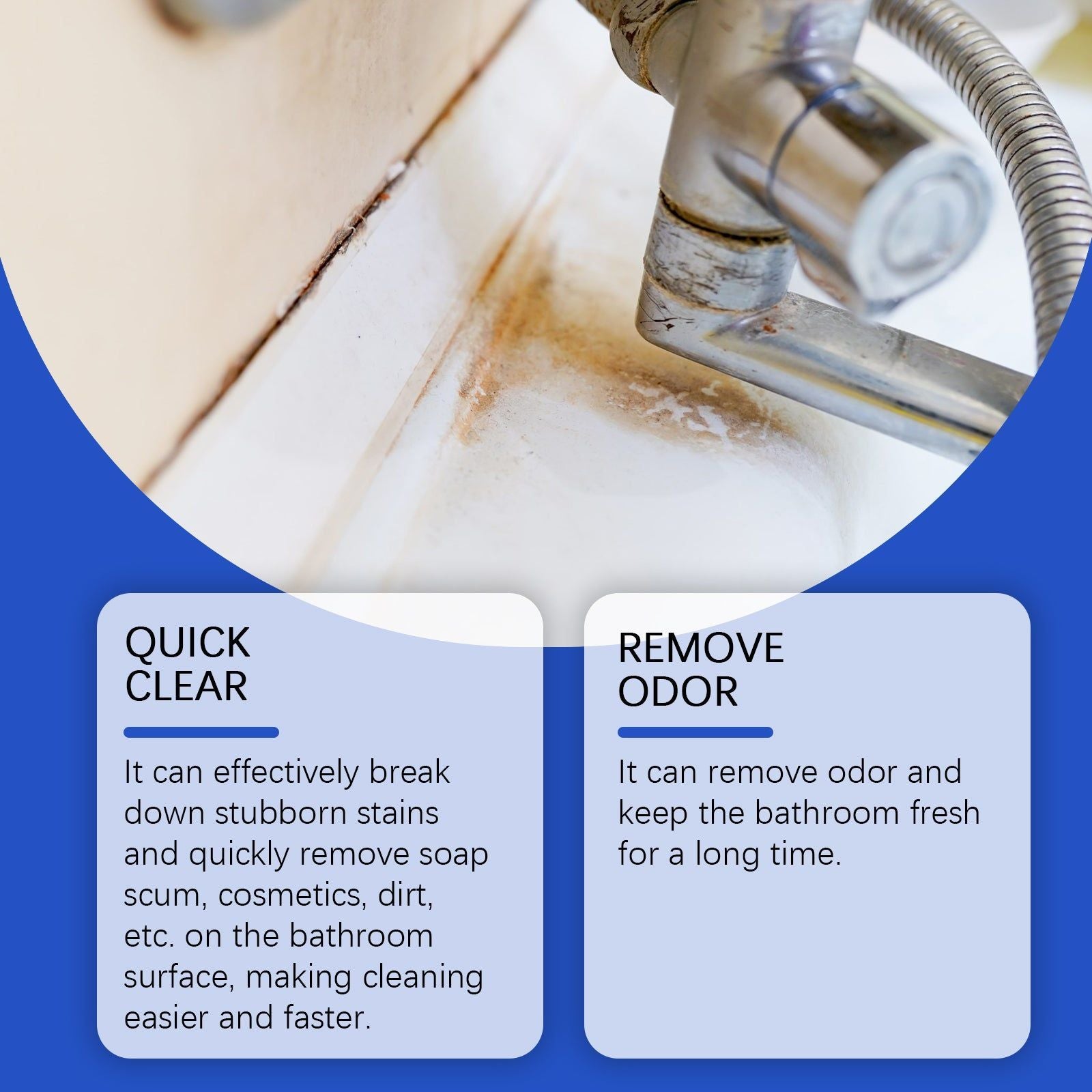 Bathroom Cleaner, Powerful Surface Stain Remover, Fresh & Easy Cleaning ,237ml