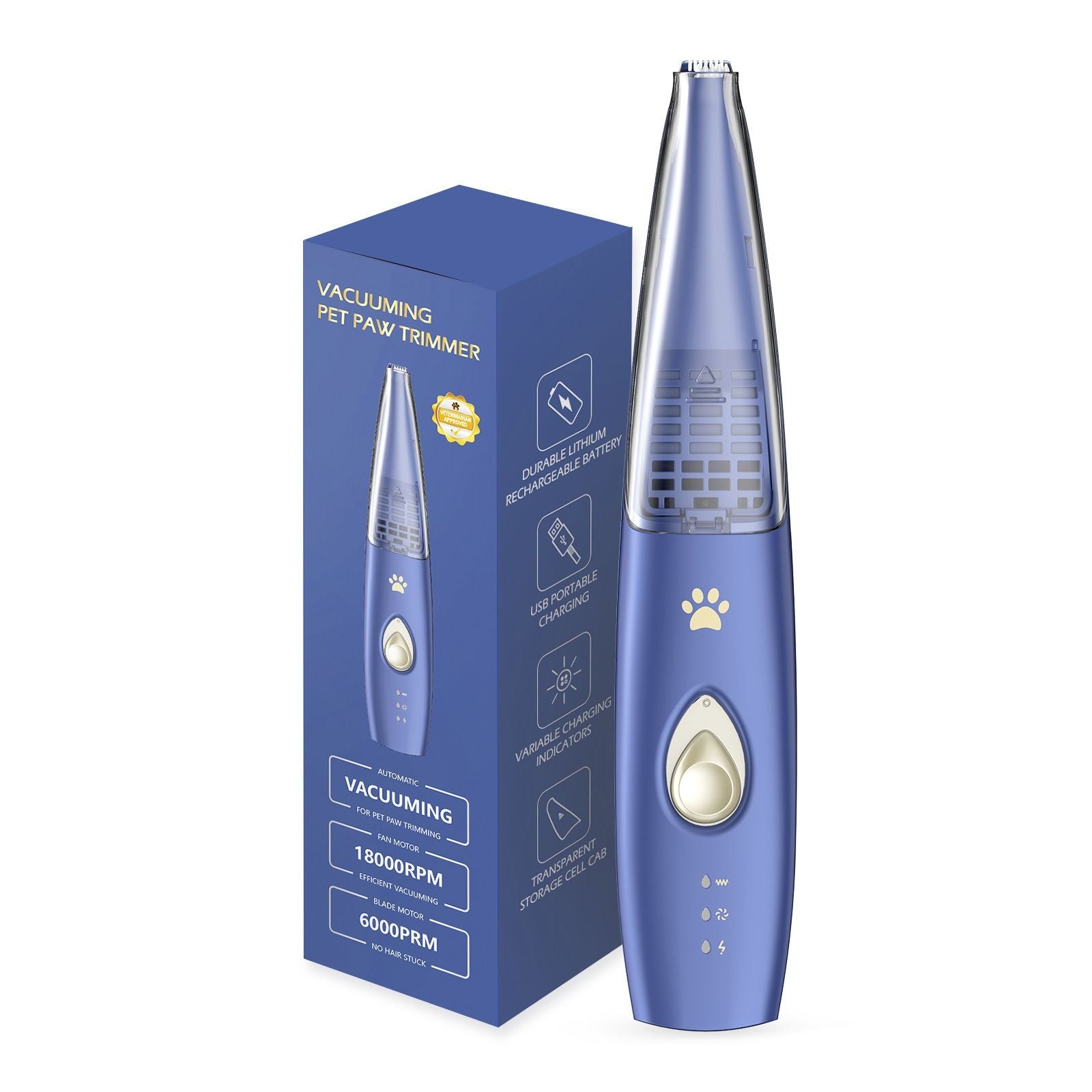 Electric Pet Paw Trimmer with USB Charging