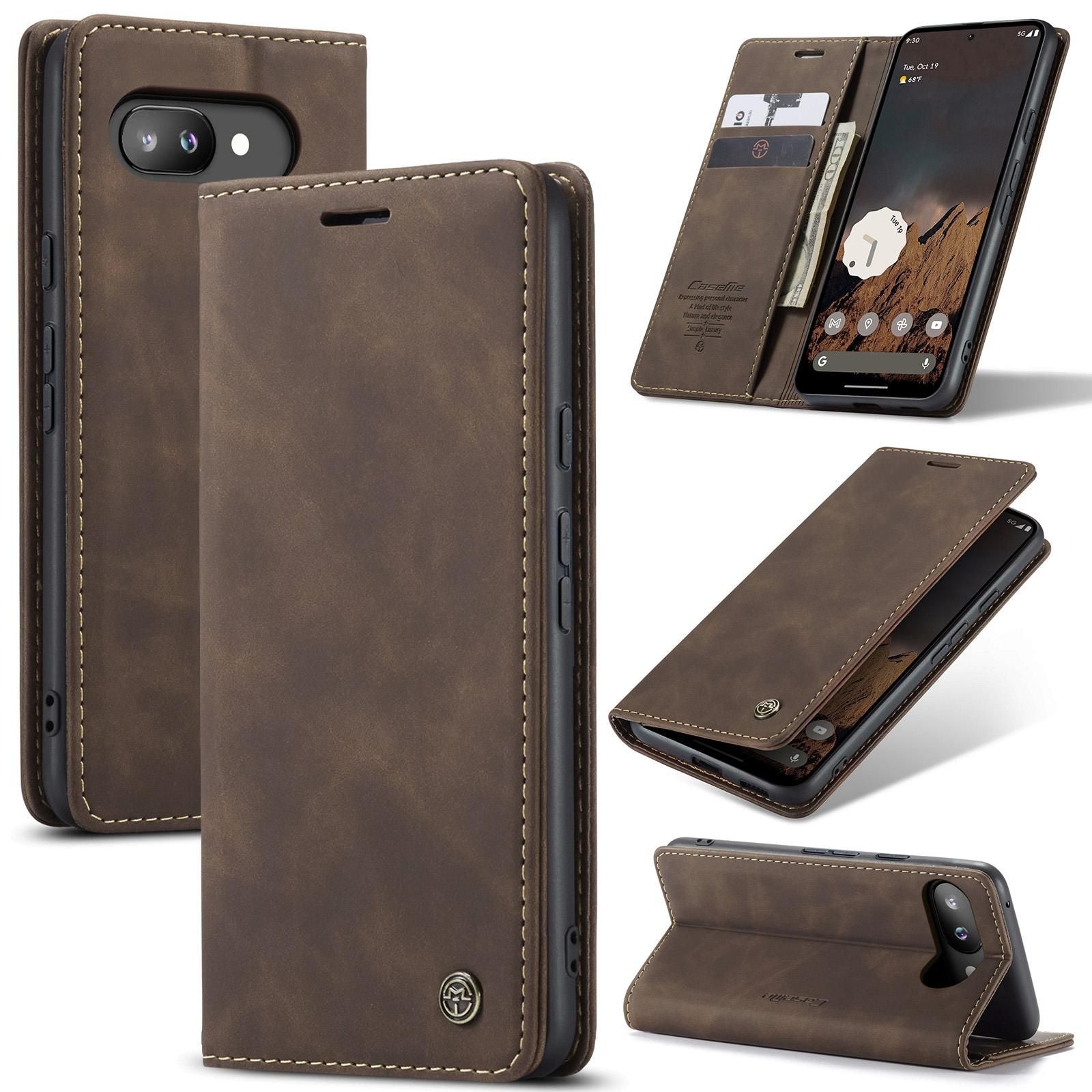 Multifunction Leather Case For Google Pixel 9a