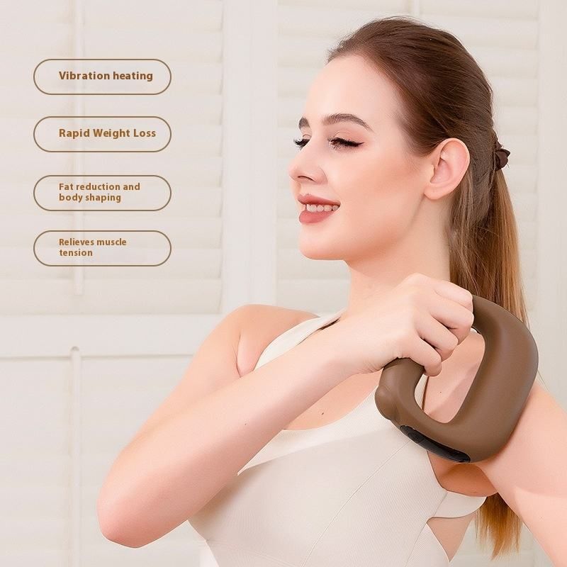 Electric Fascia Ring Vibration Massager with Heat Deep Tissue Messager Mini Yoga Ring