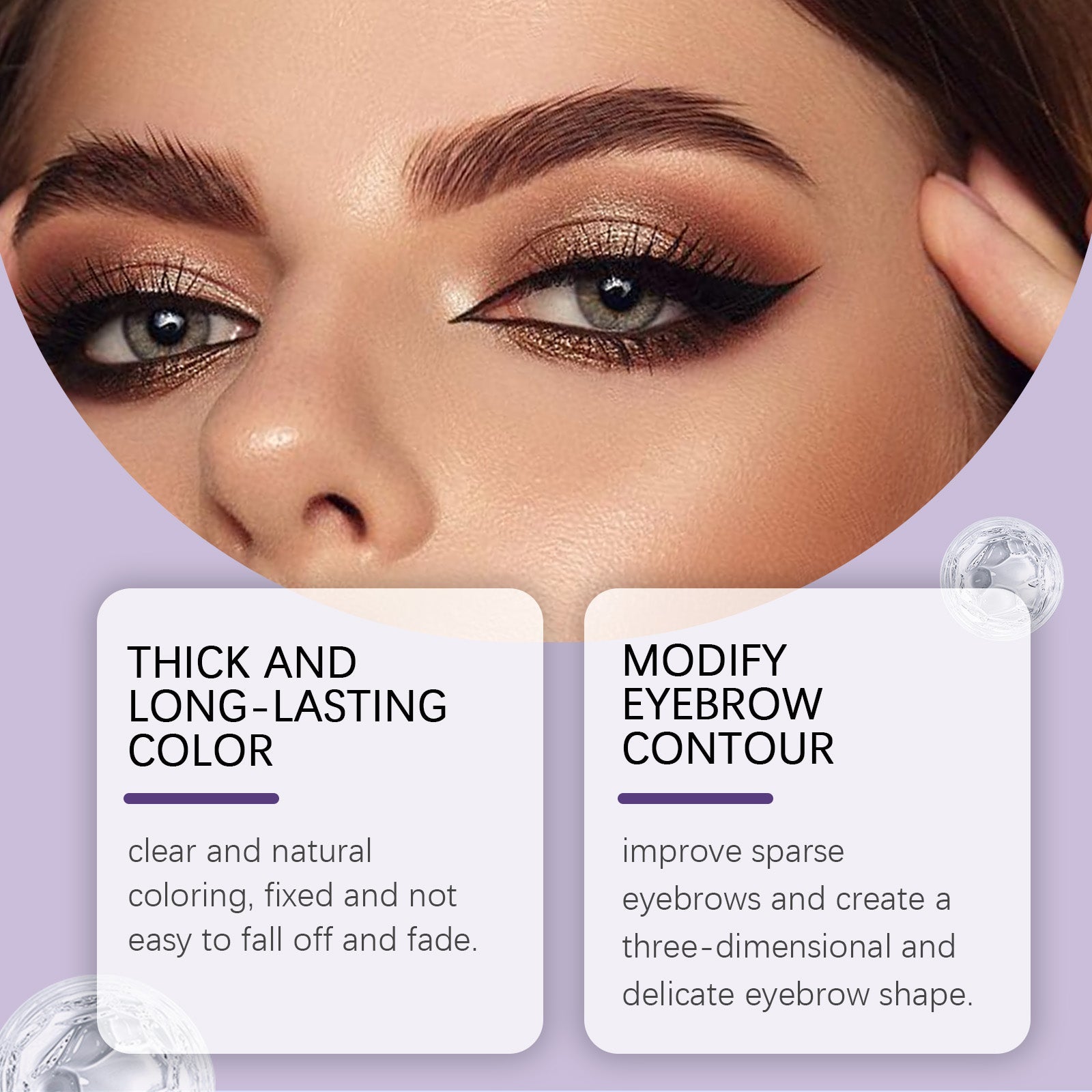 Long-Lasting Natural Eyebrow Cream, Peel-Off, Smudge-Proof, Perfect for Sparse Brows ,10g