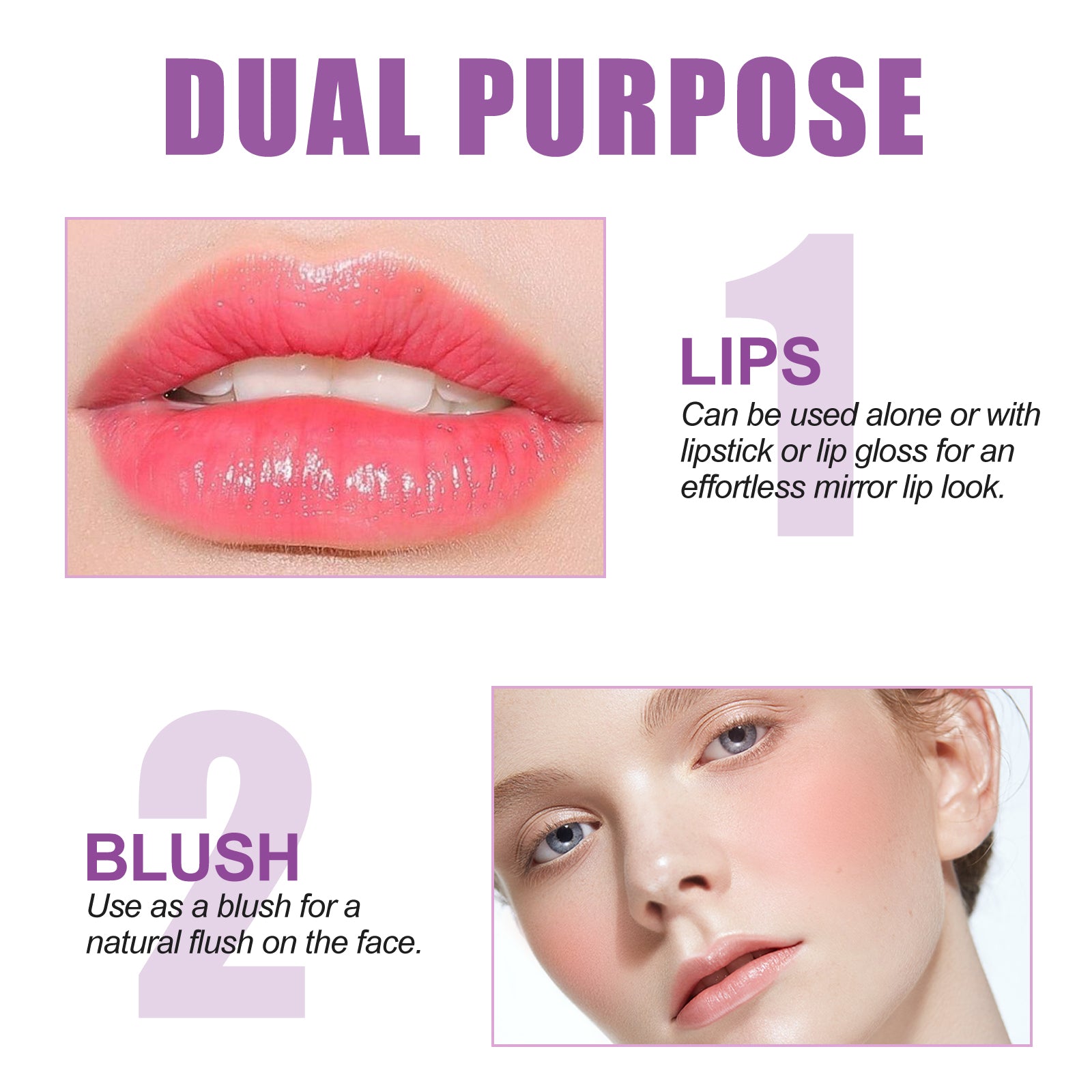 Color Changing Lipstick Scarlet, Deep Moisturizing, Hydrating Lip Balm, Long-lasting, Nourishing, Makeup Primer ,50g