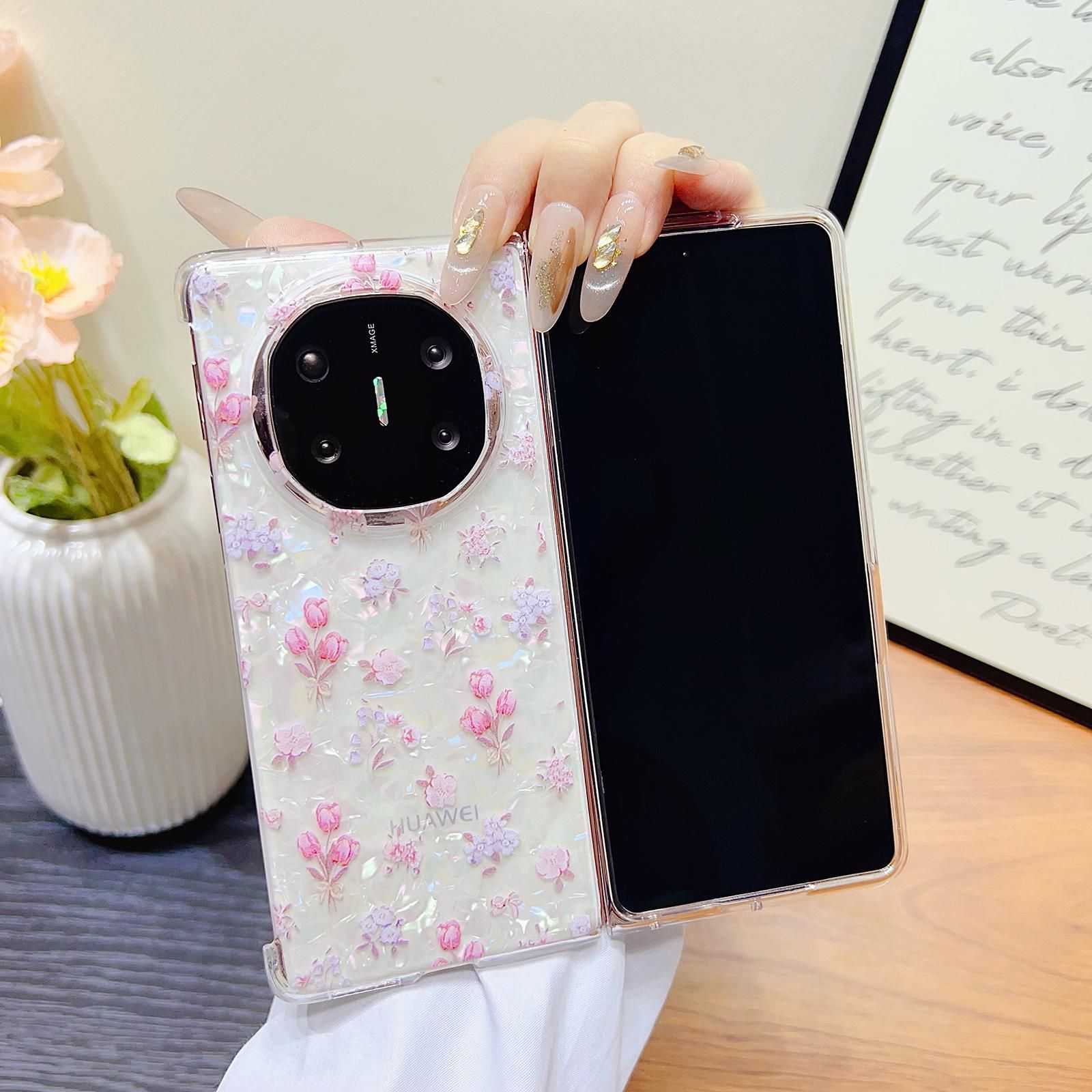 Flower Pattern PC Case For Huawei Mate X6