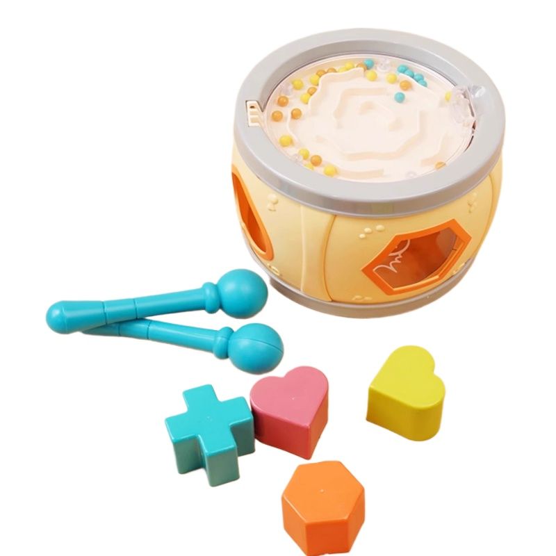 Kids Drum Toy Clapping Drum Music toy Educational Shape Matching Toy Musical Instrument