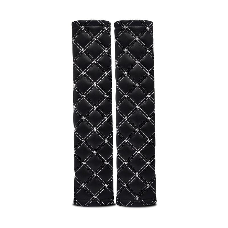 2Pcs Seat Belt Cover Leather Seat Belt Shoulder Pads Car Interior Decor