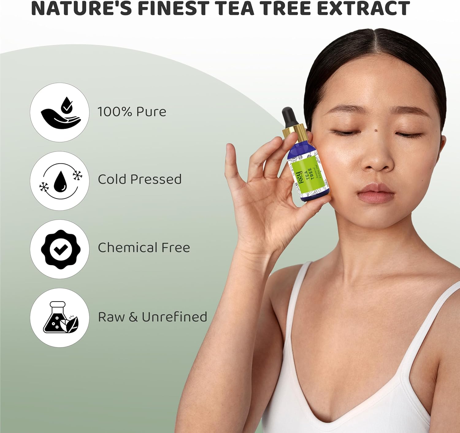 ReyNaturals Tea Tree Oil | Tea Tree Essential Oil for Hair, Skin and Face Care 15 ml Pack of 2