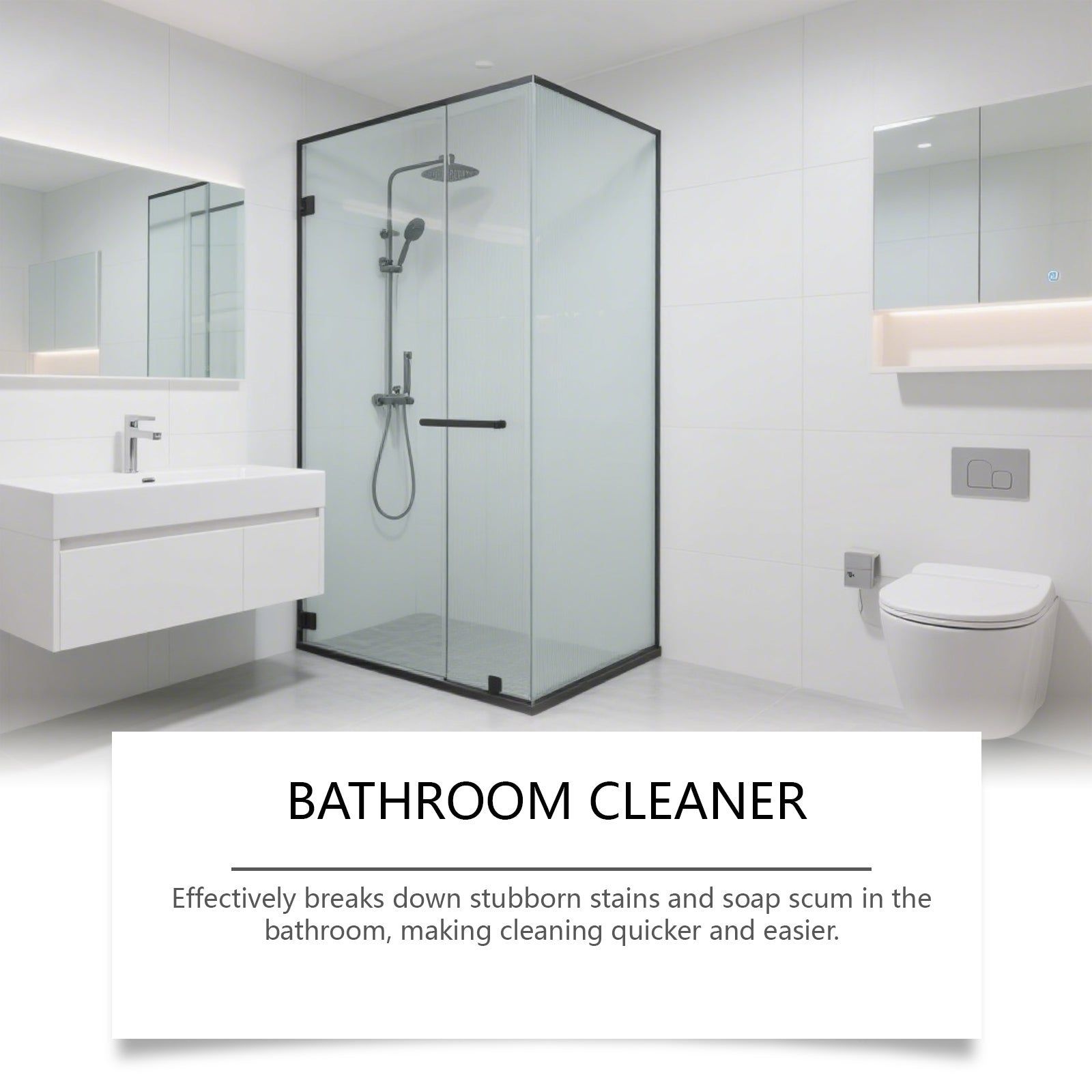 Bathroom Cleaner, Powerful Cleaning and Decontamination for Shower, Tiles, and Stains ,237ml