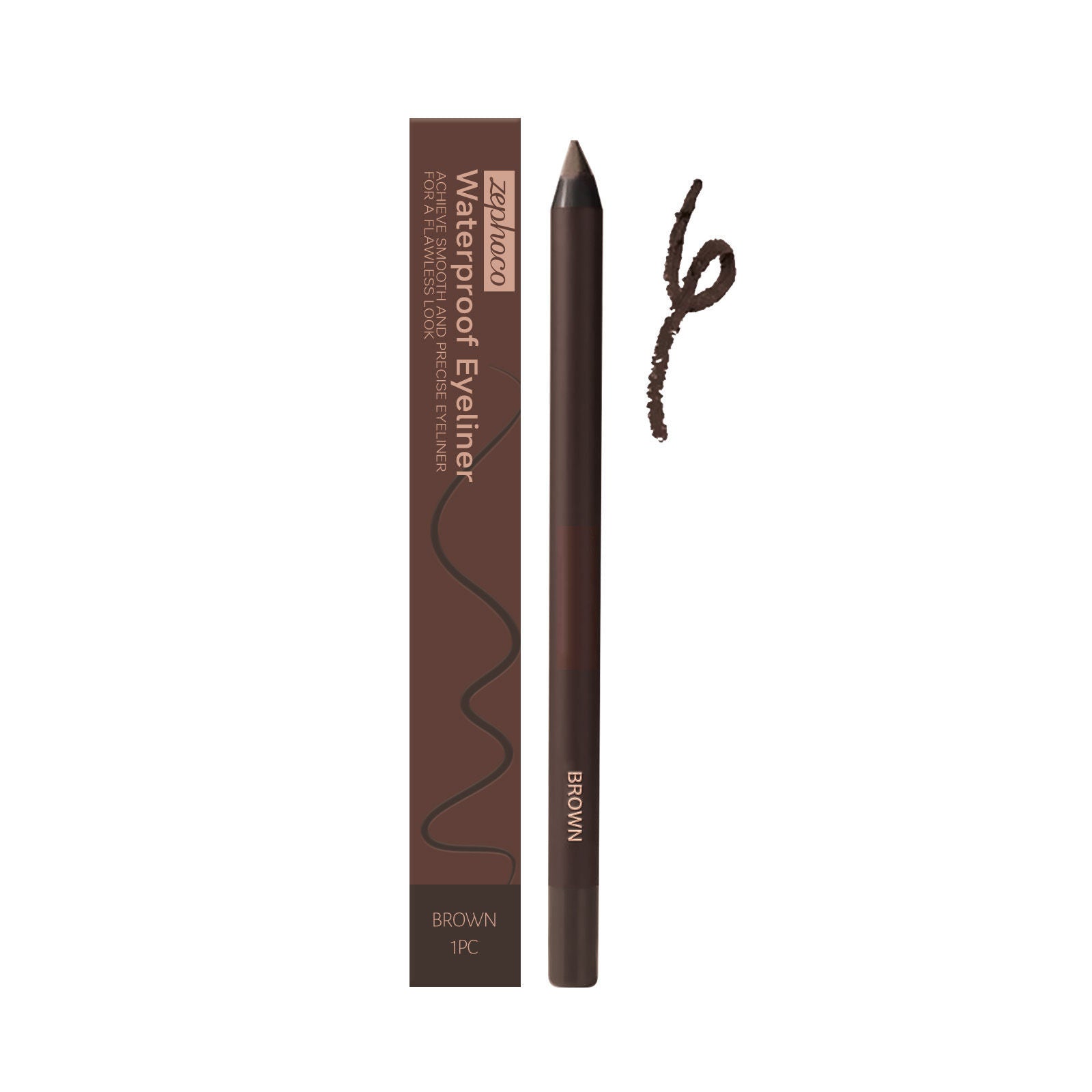 Brown Eyeliner, Long-lasting Eye Makeup Pen, Smudge-proof, Precise Contour ,1pcs