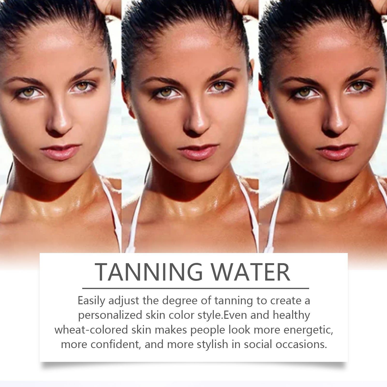 Black Serum for Tanning, Outdoor Beach Sunless Tan, Wheat Skin Brightening ,30ml