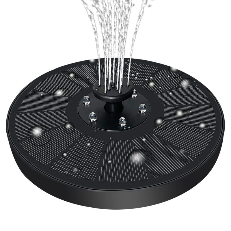 3W 6 Color Solar Fountain Pump With 8 Replacement Nozzles For Landscape