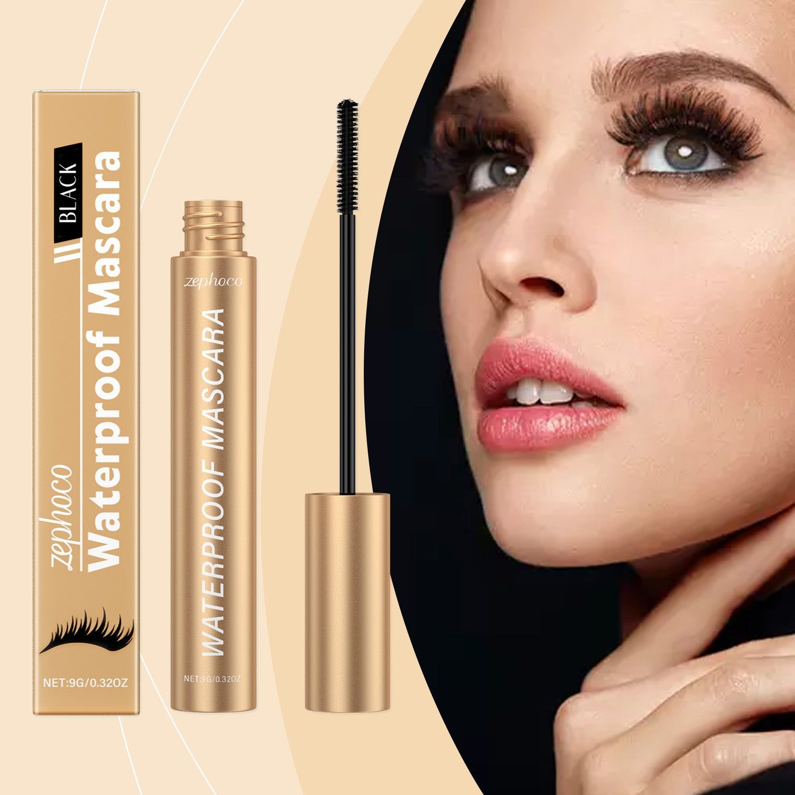 Curl Mascara, Long-Lasting, Volumizing, Non-Caking, Natural Lash Enhancer ,9g