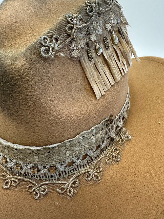 By Carmenzo Boho Dentelle hat