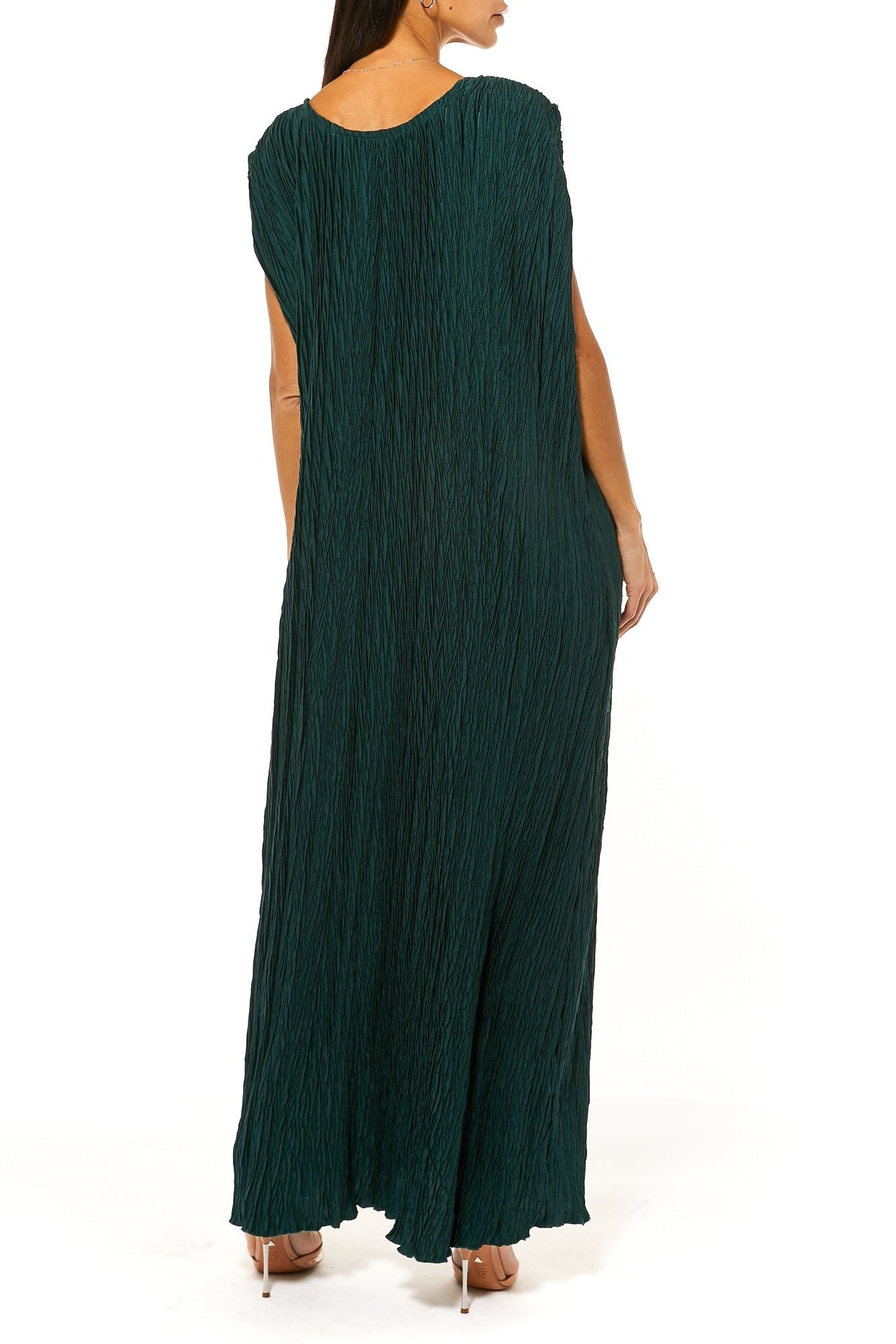 Green Crushed Harir Maqsood Under Dress