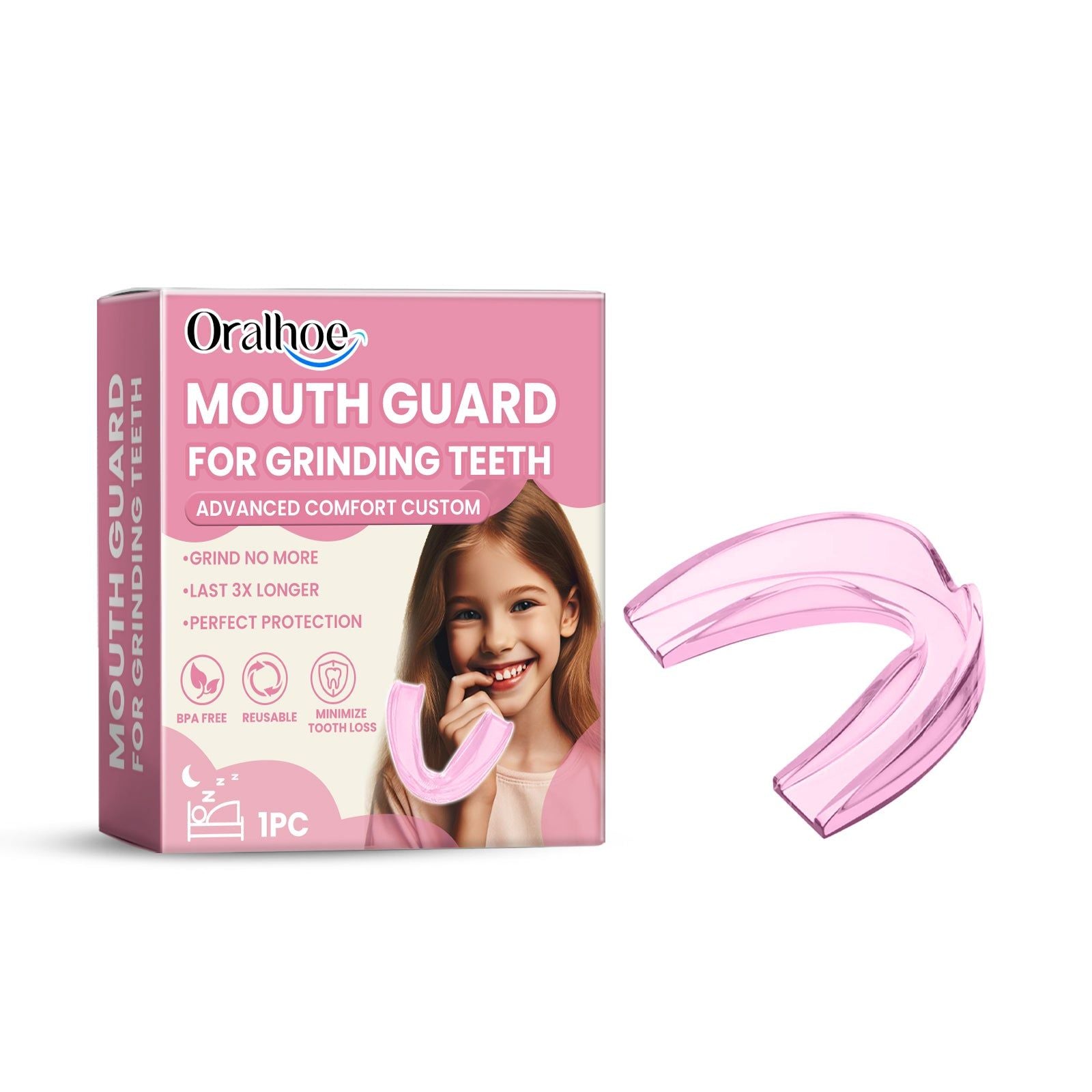 Children's Molar Mouthguard for Night Teeth Grinding, Oral Care, Sleep Better ,1pcs