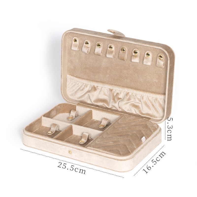 Jewelry Box Premium Velvet Travel Jewelry Organizers Storage Case for Necklace Bracelet
