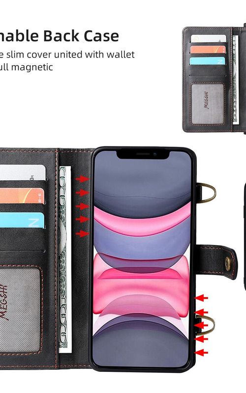 PU Leather Wallet Case Multifunction Magnetic Phone Case For iPhone 13 14