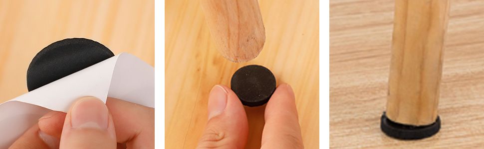 Non-slip Self-adhesive Rubber Feet Pads Black Funiture Chair Pads Protector Floor Protectors