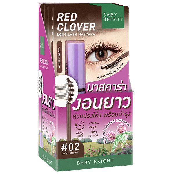RED CLOVER LONG LASH MASCARA 4.8G BABY BRIGHT (M) #02 SEXY BROWN