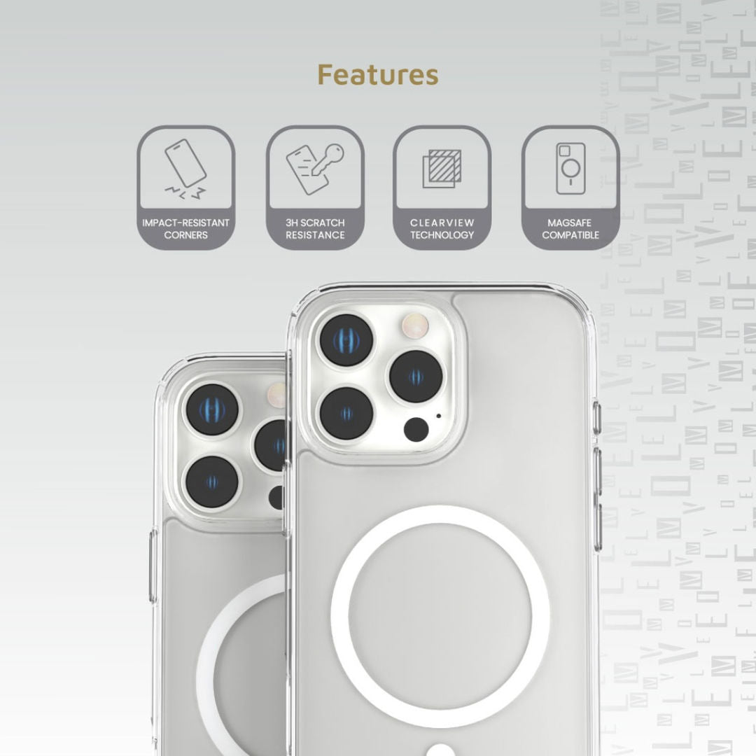 Levelo MagSafe Clara Case for iPhone 16 Pro Max, Clear