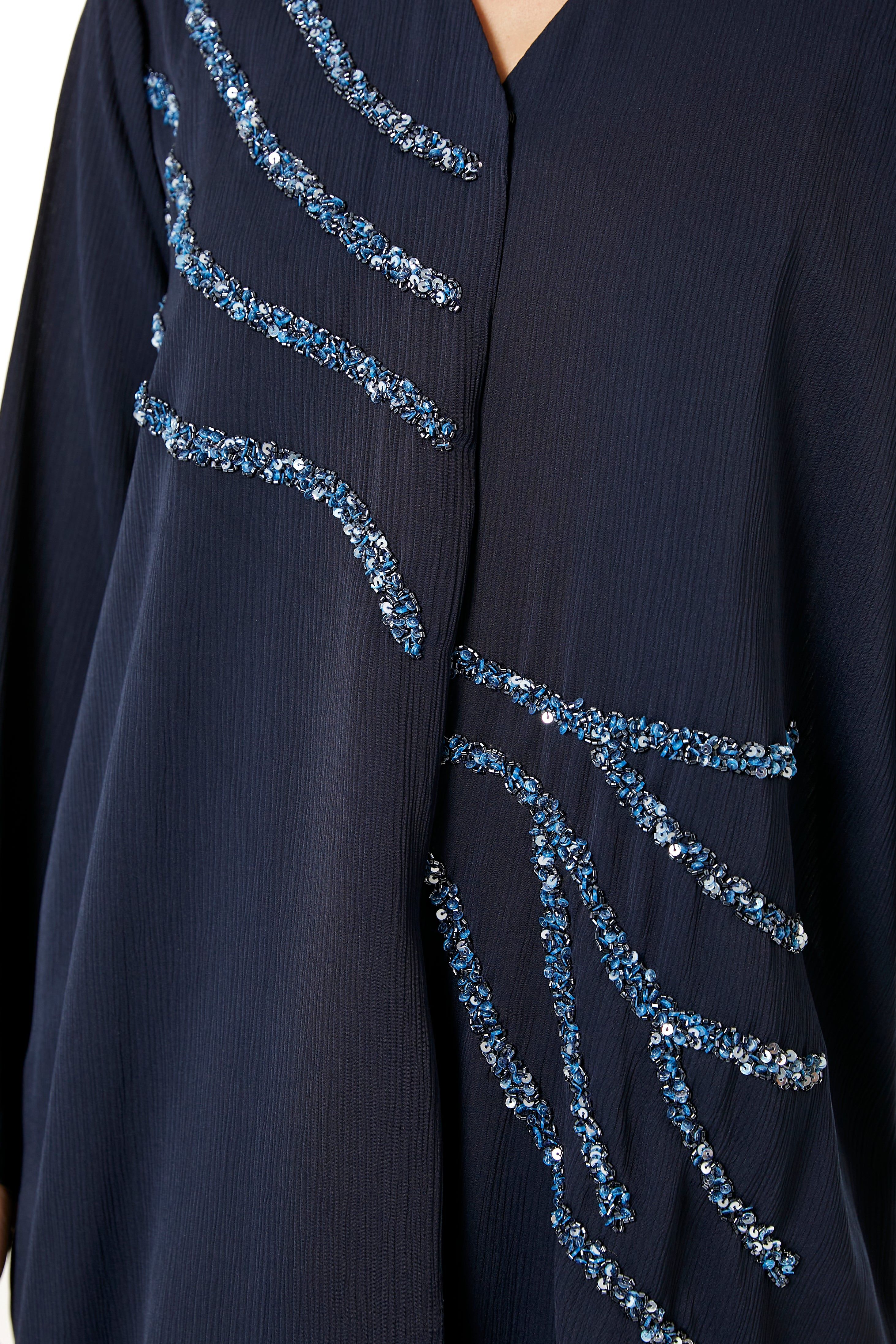 MOiSTREET Navy Zoom Top and Pants Set