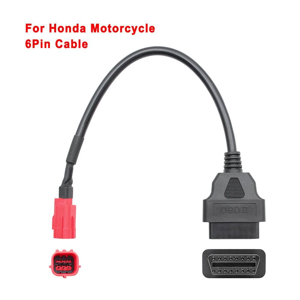 OBD 16 Pin To 6 Pin Plug Adapter Diagnostic Cable For Honda Motorcycle