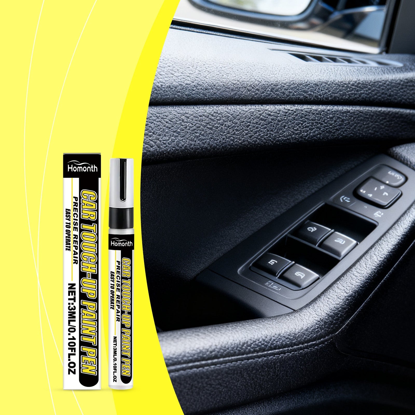 Car Touch-Up Pen, Easy Repaint, Scratch Repair, Body Refurbishment, Gloss Care ,1pcs