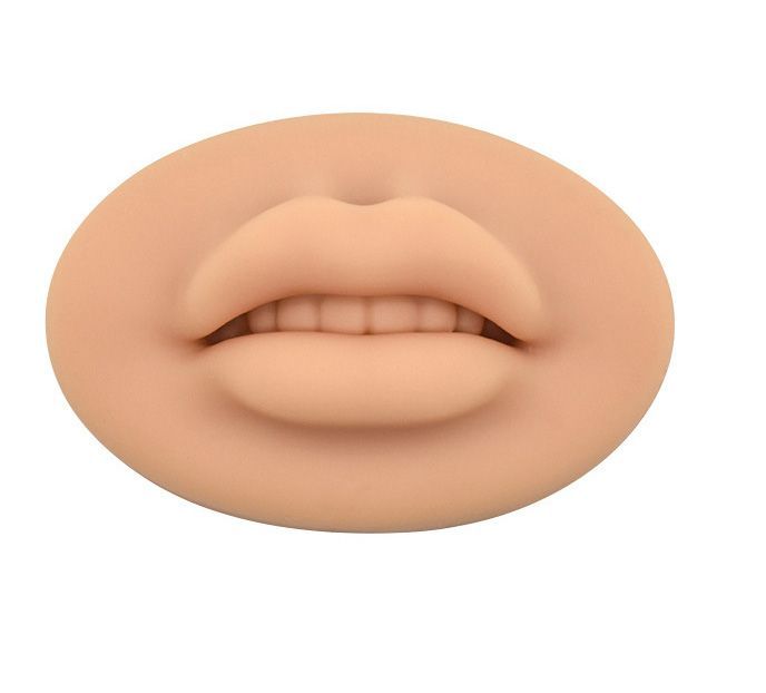 Open Mouth 3D Lip Best Practice Silicone Skin With Teeth Makeup Lip Mannequin