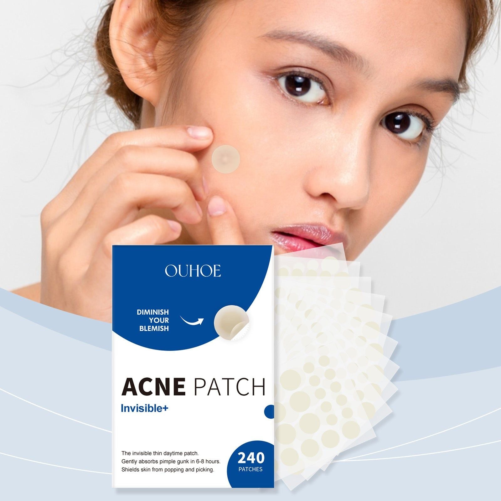 Clear Acne Patch, Fast Healing, Hydrating, Scar-Free, Invisible, Pimple Care ,240patches