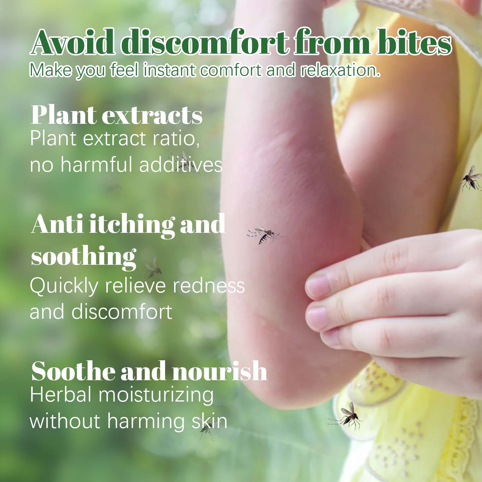 Comfortable Moist Lithospermum Cream, Mosquito Bite Protection, Summer Outdoor Kids, Anti-Insect Relief ,7g