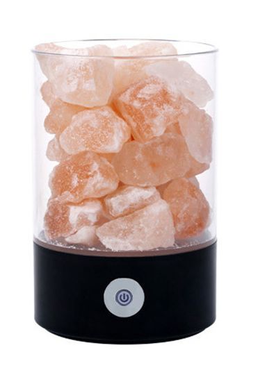 Crystal Salt Lamp Glowing Air Purifier Bedroom Sleep Aid Relax Night Light