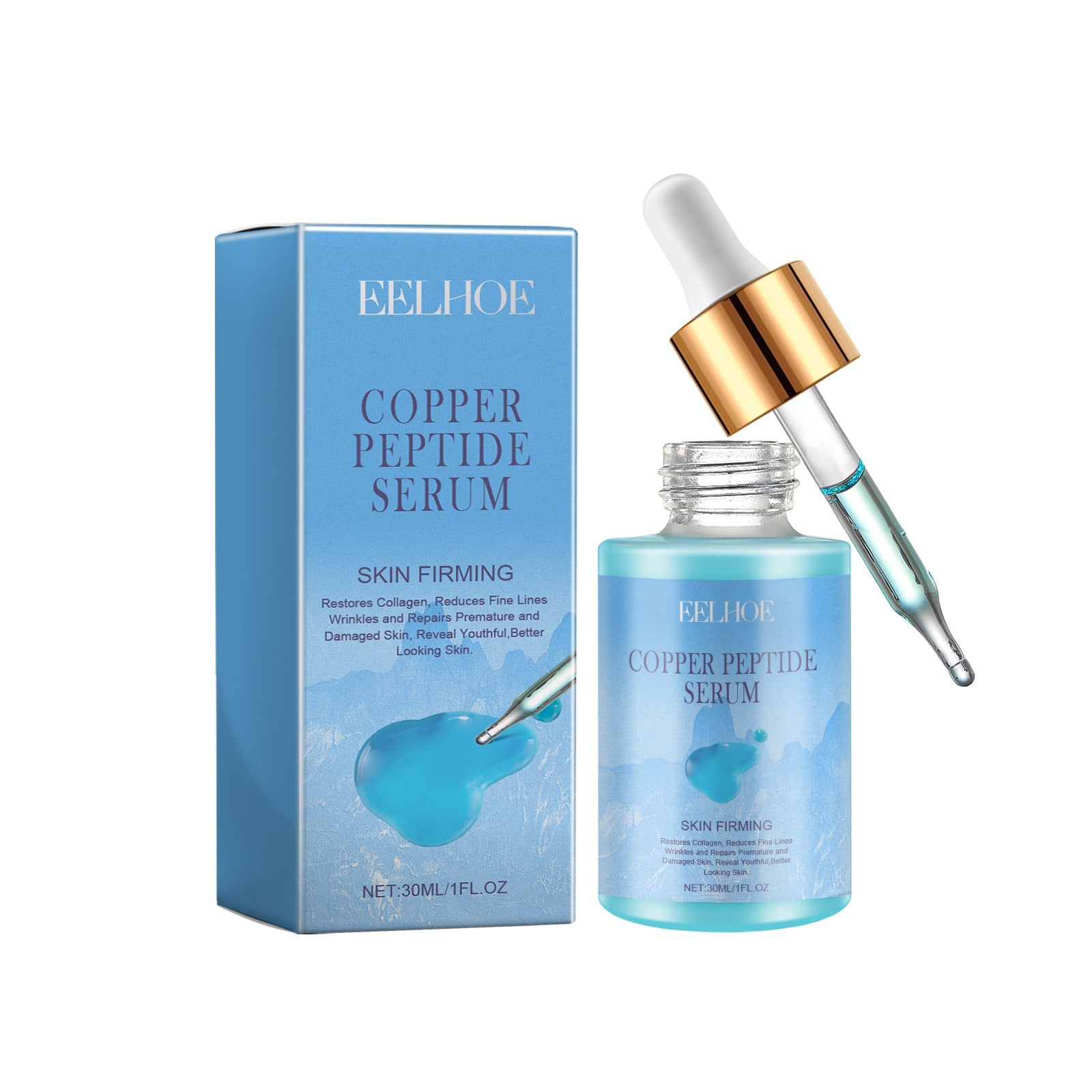 Copper Peptide Face Serum for Firming Skin, Anti-Aging, Brightening, Moisturizing ,30ml