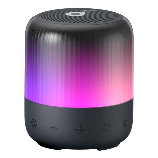 Soundcore Mini 4 Portable Bluetooth Speaker with 360° Sound & Lights, 8W, Black
