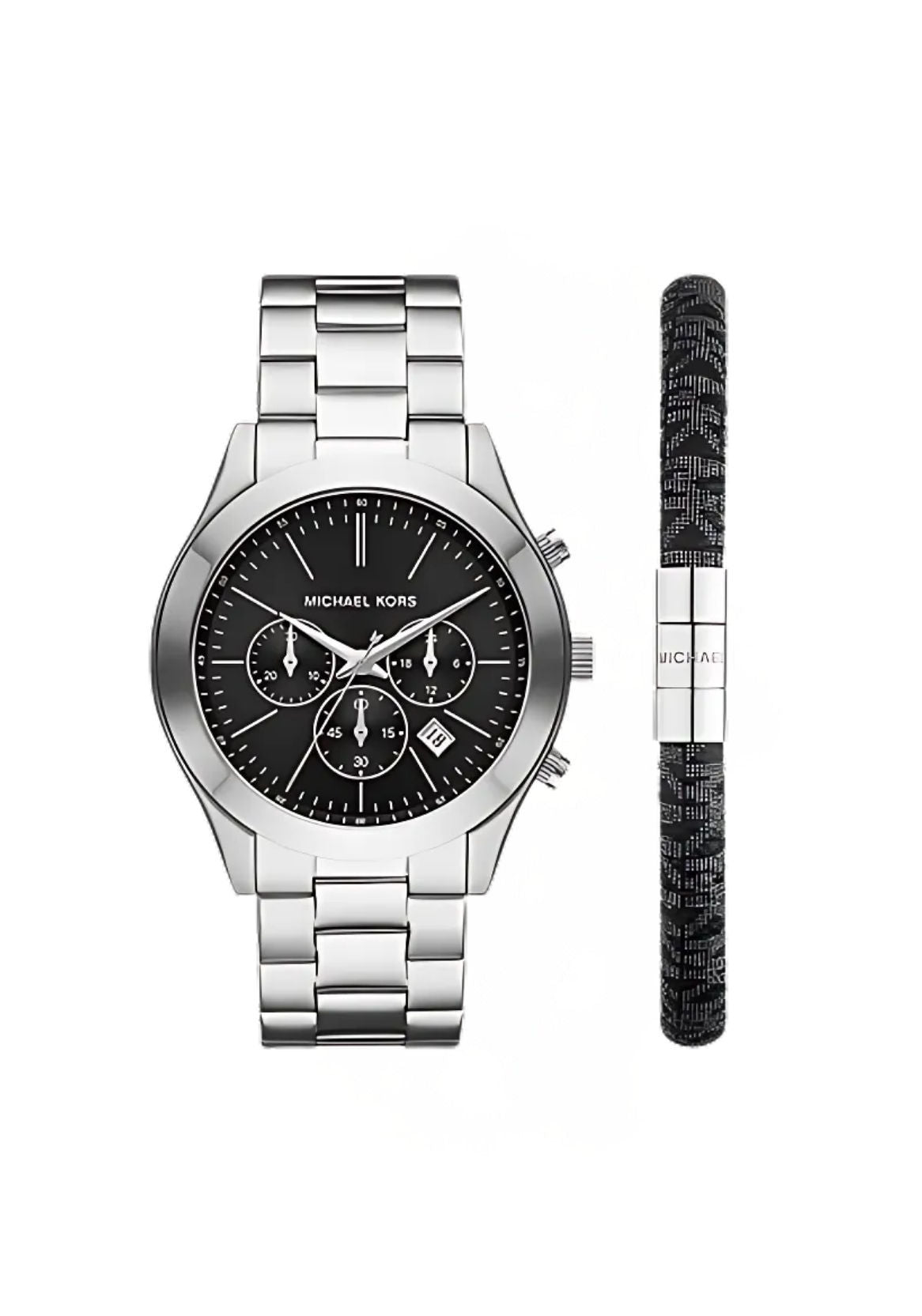 Michael kors mod slim runway watch with logo bracelet set mk1056set