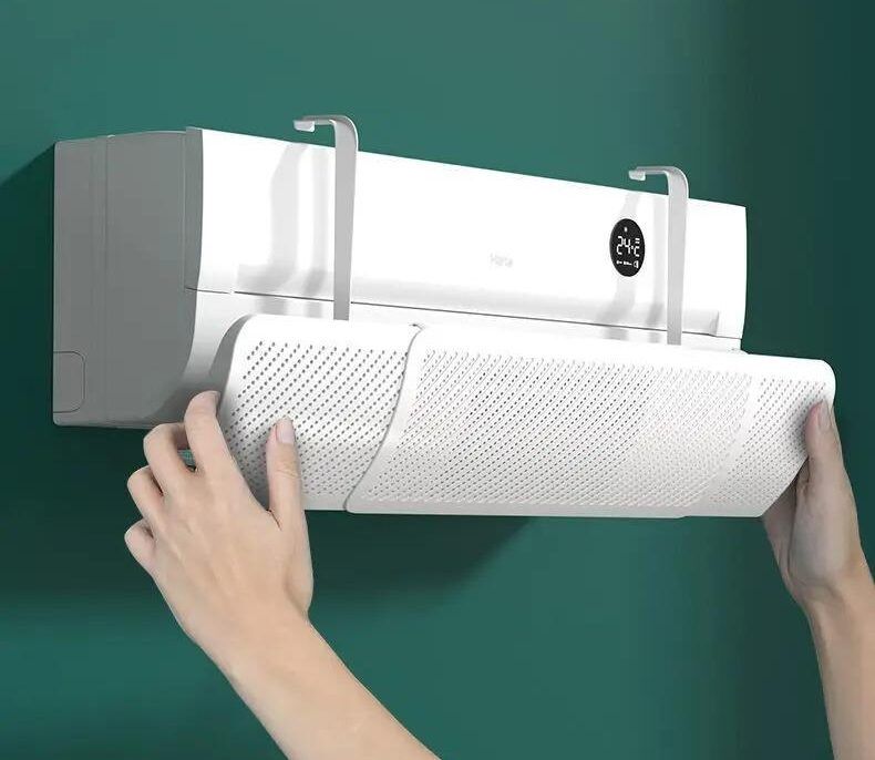 Air Conditioner Wind Deflector – White