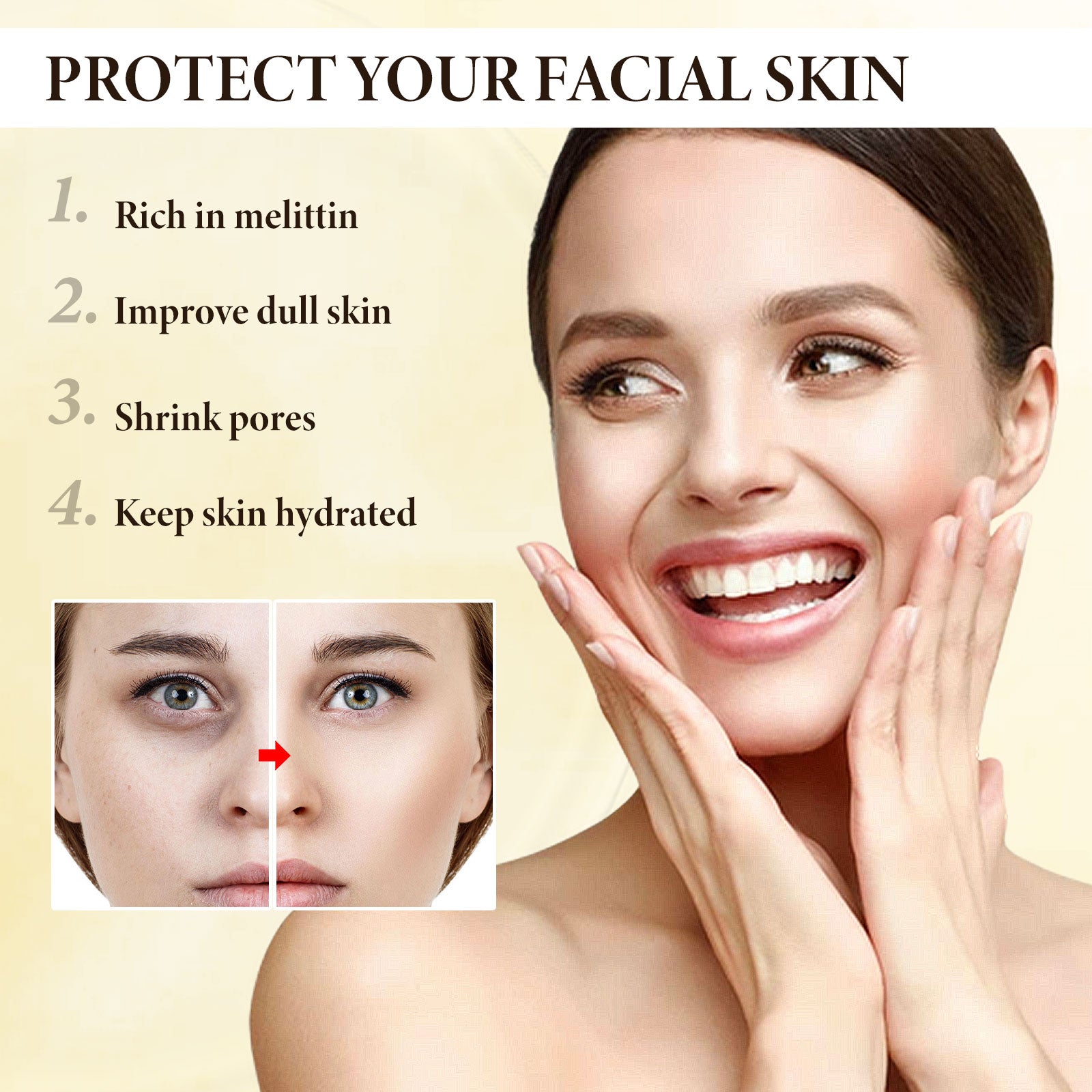 Bee Venom Firming Cream, Fade Fine Lines, Hydrate, Nourish, Anti-Aging ,30g