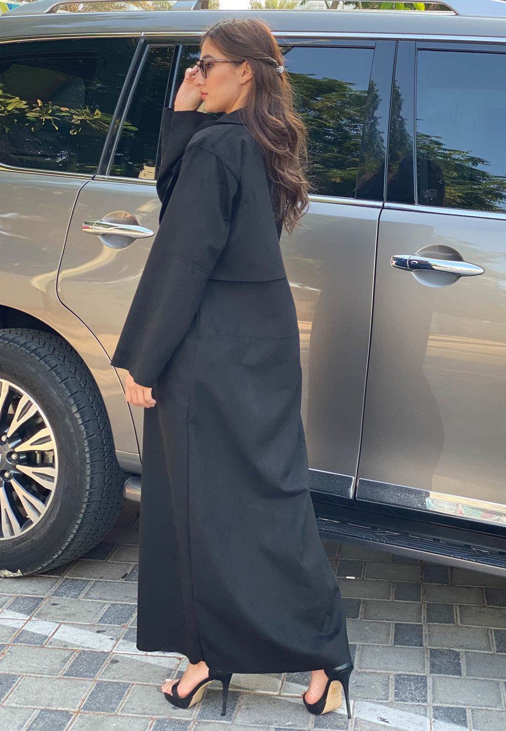 MOiSTREET Casual Coat style Black Abaya