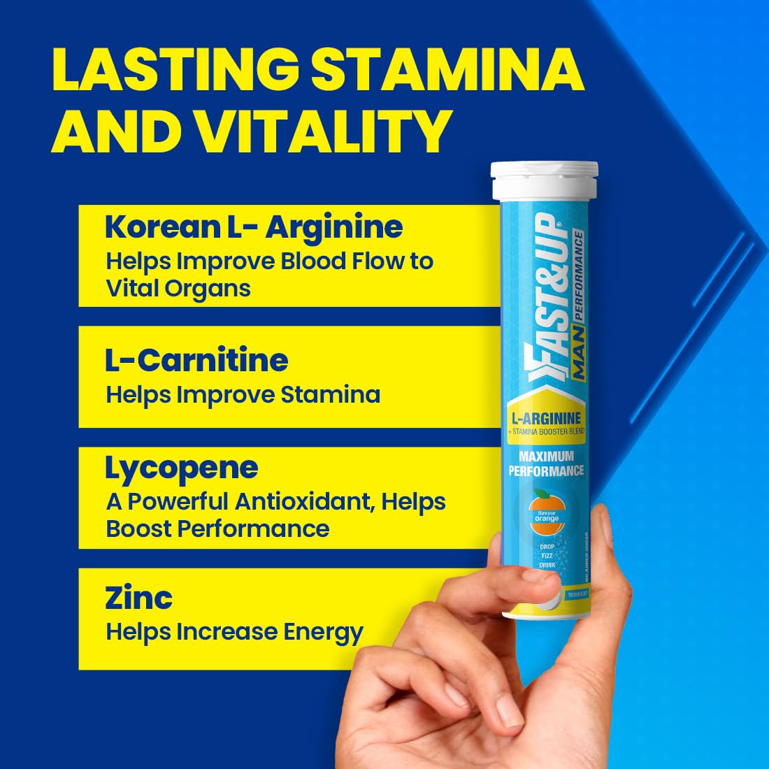 Fast & up Man Performance - Enhanced Performance- Orange