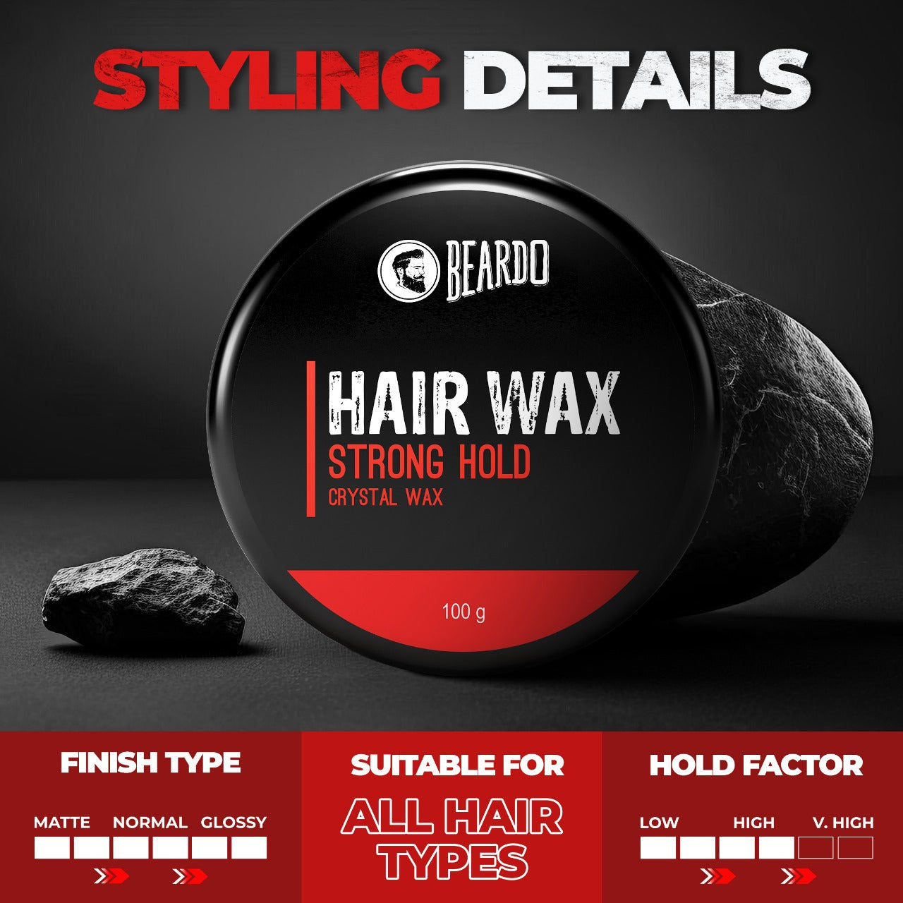 Beardo Strong Hold Wax 50g